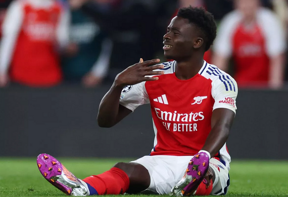 Bukayo Saka chạm cột mốc khủng – Biểu tượng mới của Arsenal đang trỗi dậy